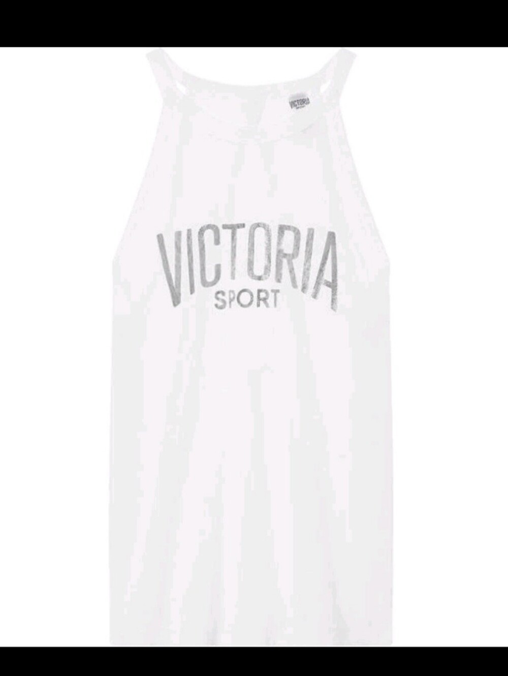 Victoria Secret Sport Keyhole Back White Tank Top**Large **